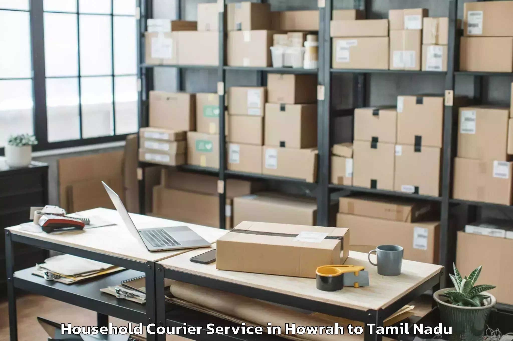 Book Howrah to Nagercoil Household Courier Online